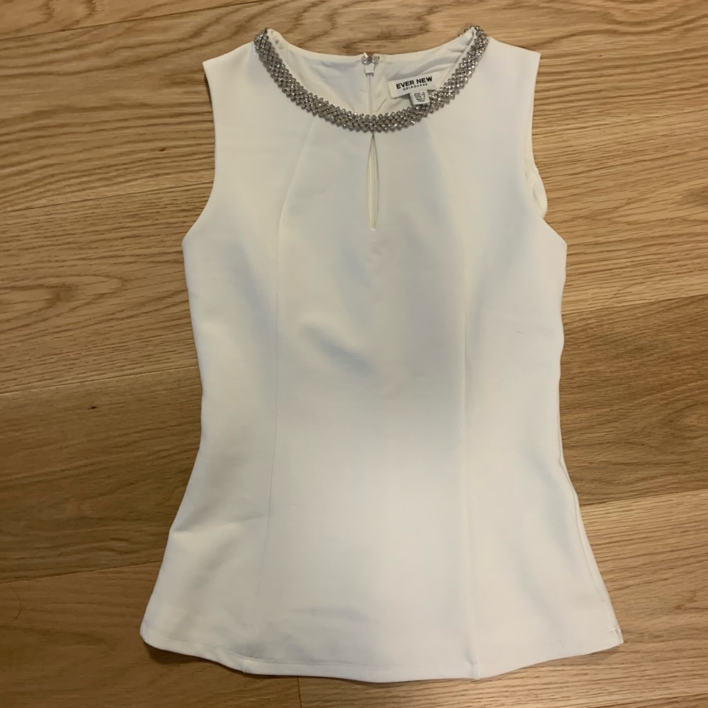 Evernew embellished white blouse